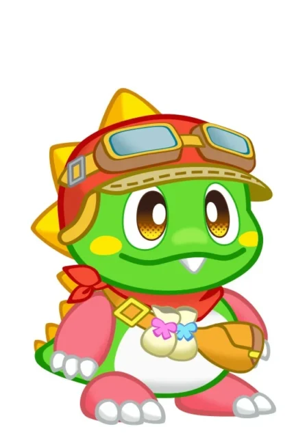 本作の主人公、冒険が大好きな泡はきドラゴン「バブルン」