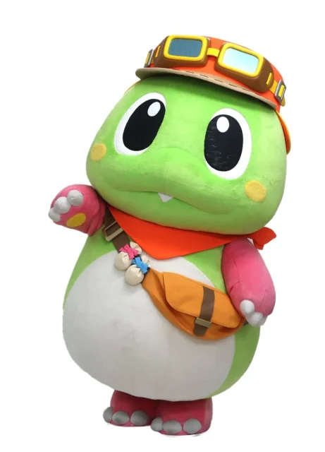 アミューズメントエキスポ2025に登場するバブルンのグリーティング用着ぐるみ