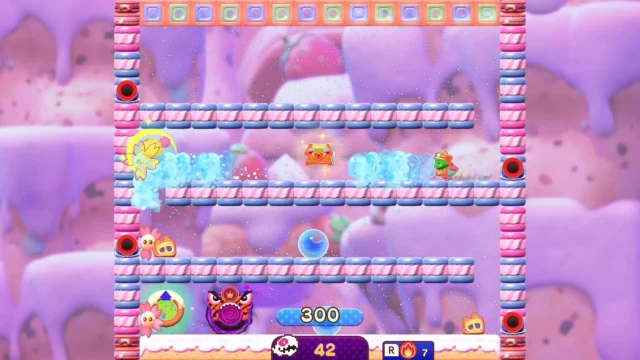 変化するダンジョンを冒険するバブルボブル シュガーダンジョンのゲーム画面