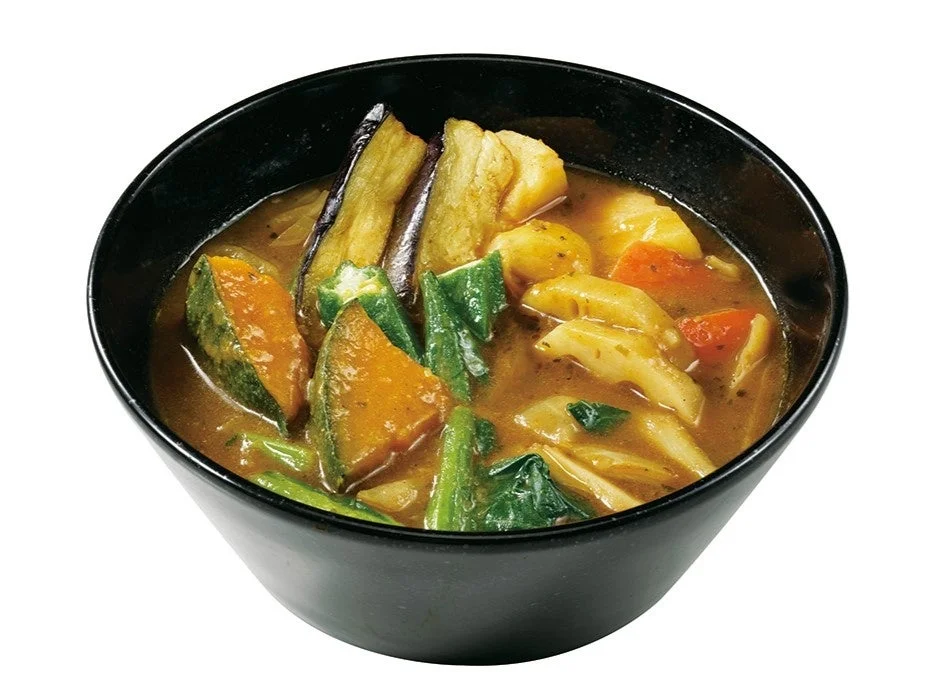 ココイチ『かぼちゃと冬野菜スープカレー』のクローズアップ