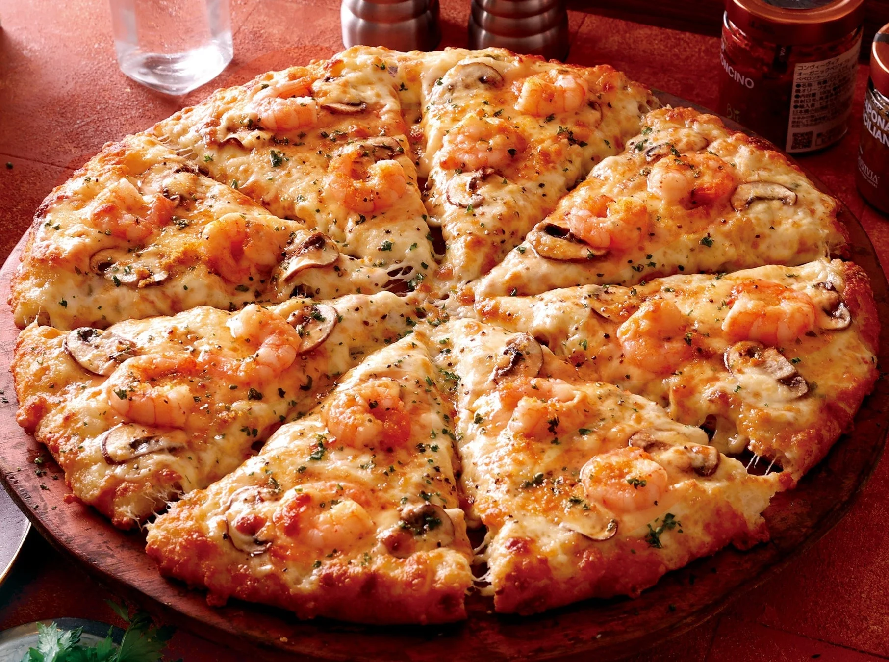 ボッタルガと大海老の贅沢シーフードの全体像