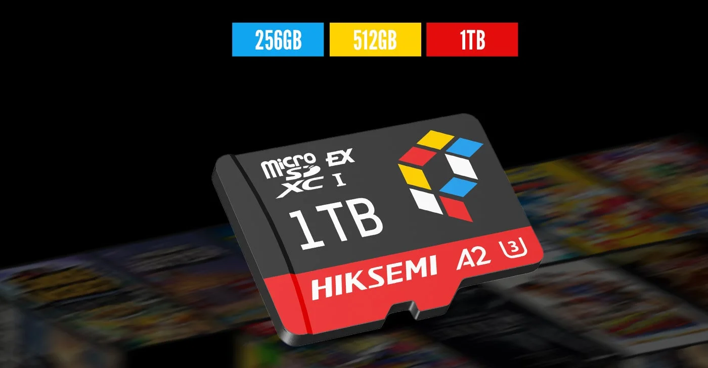 HIKSEMI microSD Expressカードの容量ラインナップ