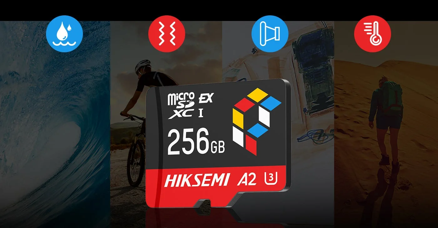 HIKSEMI microSD Expressカードの耐久性を示すアイコン
