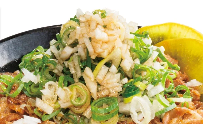 ネギポン酢トッピングのすた丼。