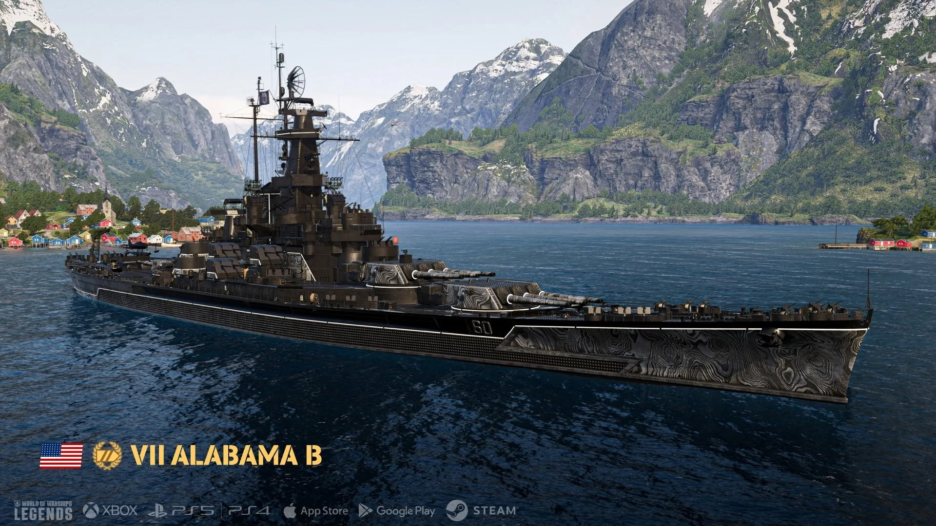 『World of Warships: Legends』ブラック版戦艦 Alabama B