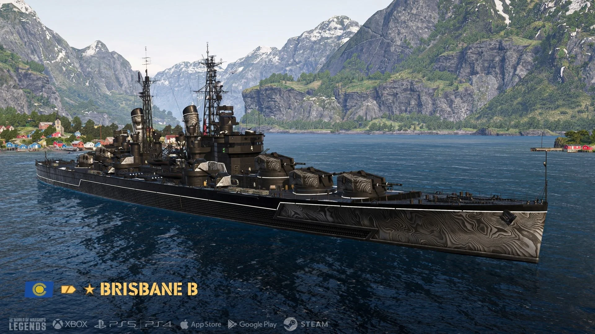 『World of Warships: Legends』ブラック版巡洋艦 Brisbane B