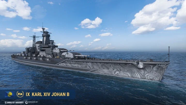 『World of Warships』ブラック版戦艦 Karl XIV Johan B