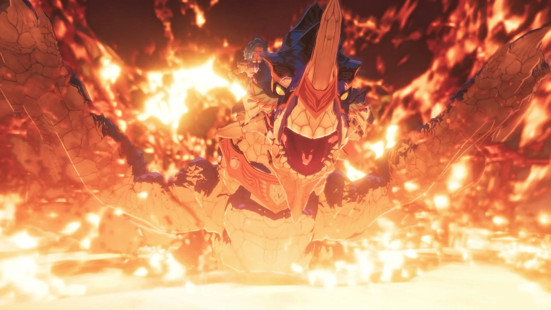 オトモン「グーニャ」(グラビモス)の戦闘シーン