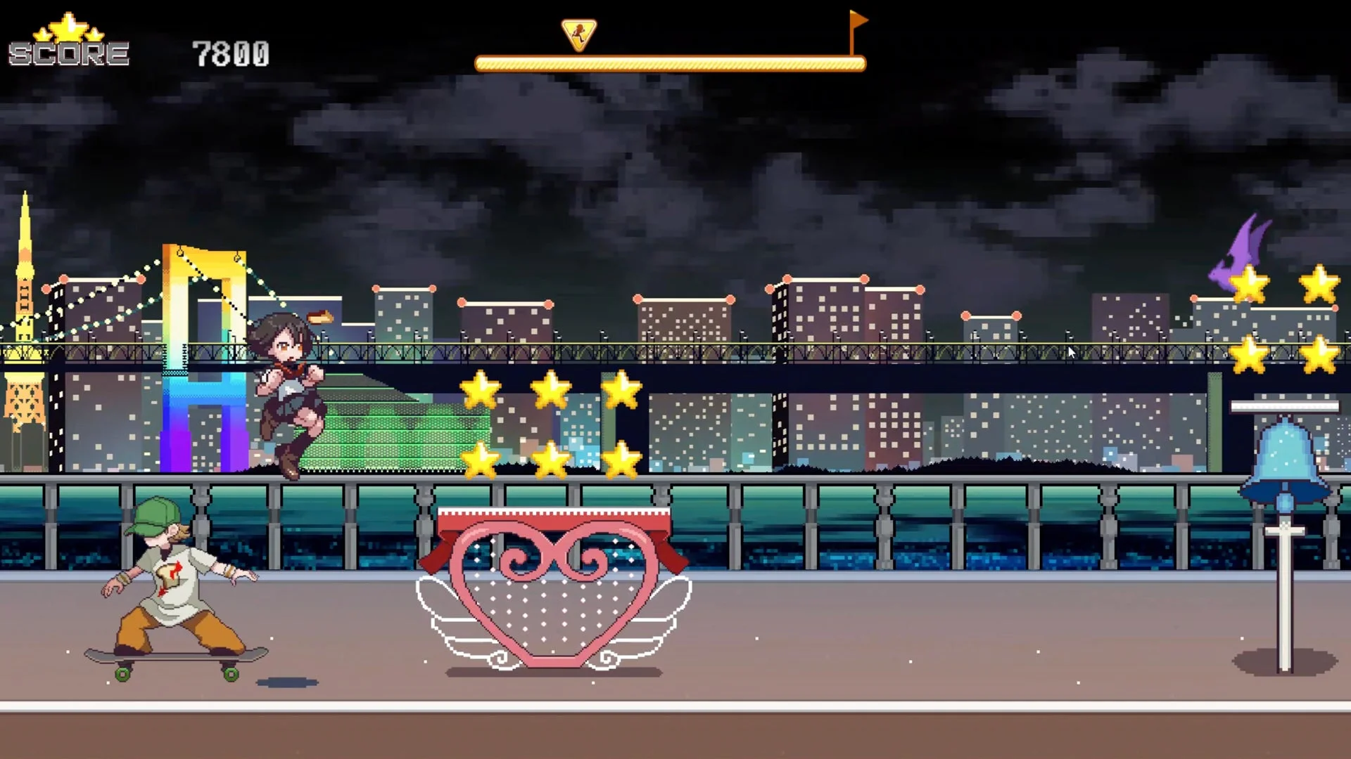 ゲームプレイ画面:夜景のデートスポット