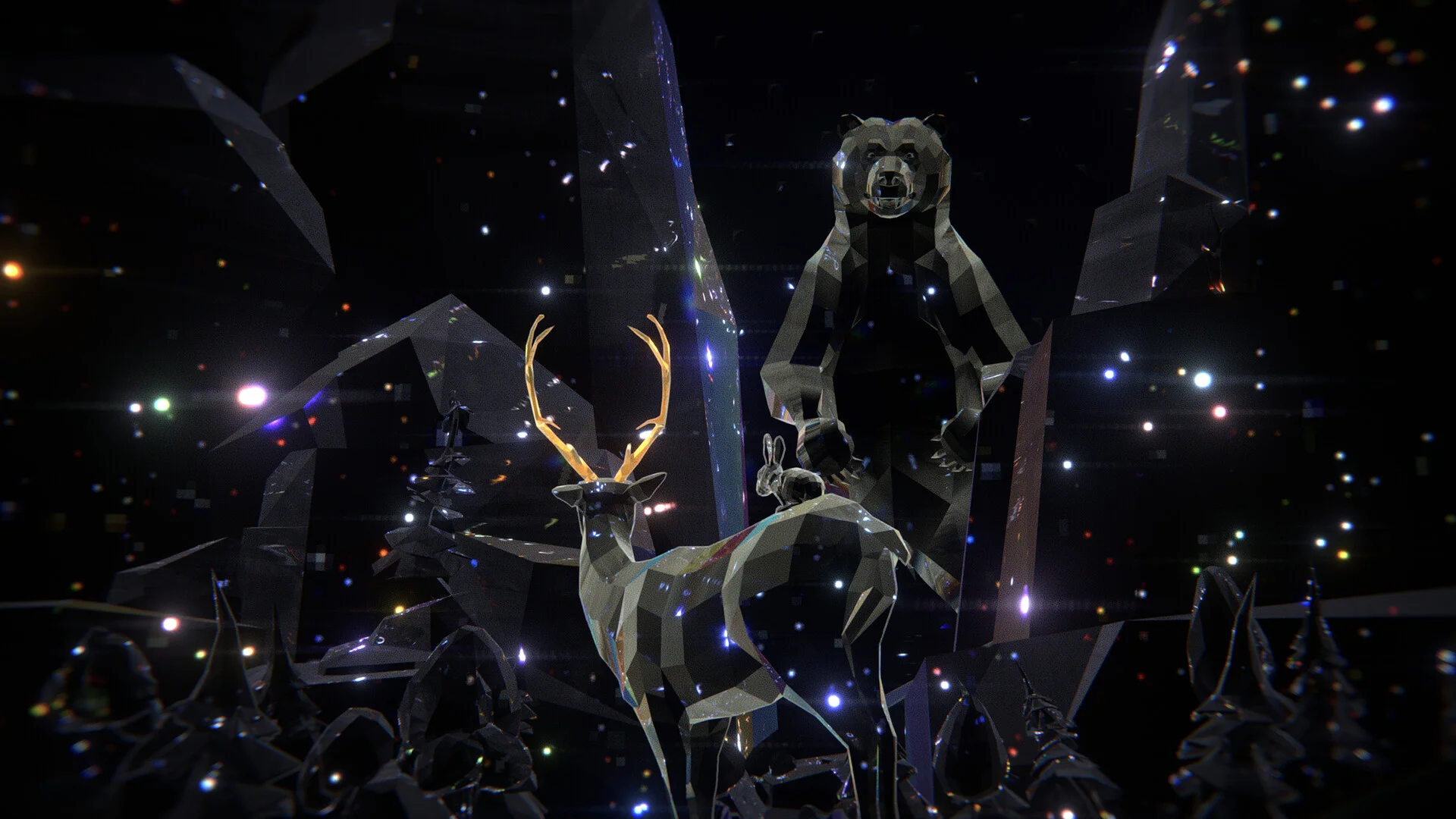 幻想的なクリスタル世界を駆ける『Bajka』がSteamでリリース。鹿となって夢の世界を探索する神秘アドベンチャー