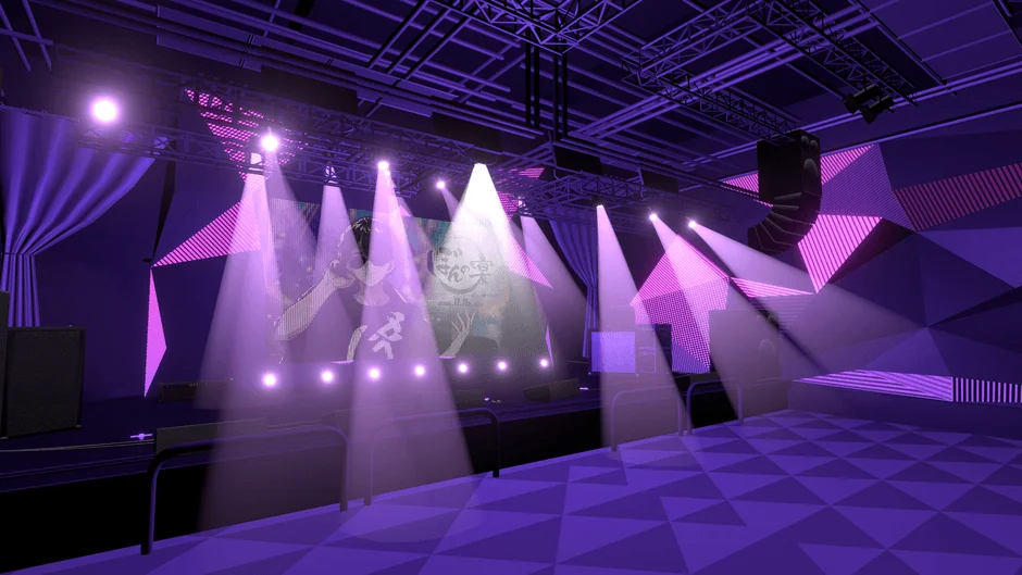 バーチャルライブイベント「ぼんの宴」のステージエリア