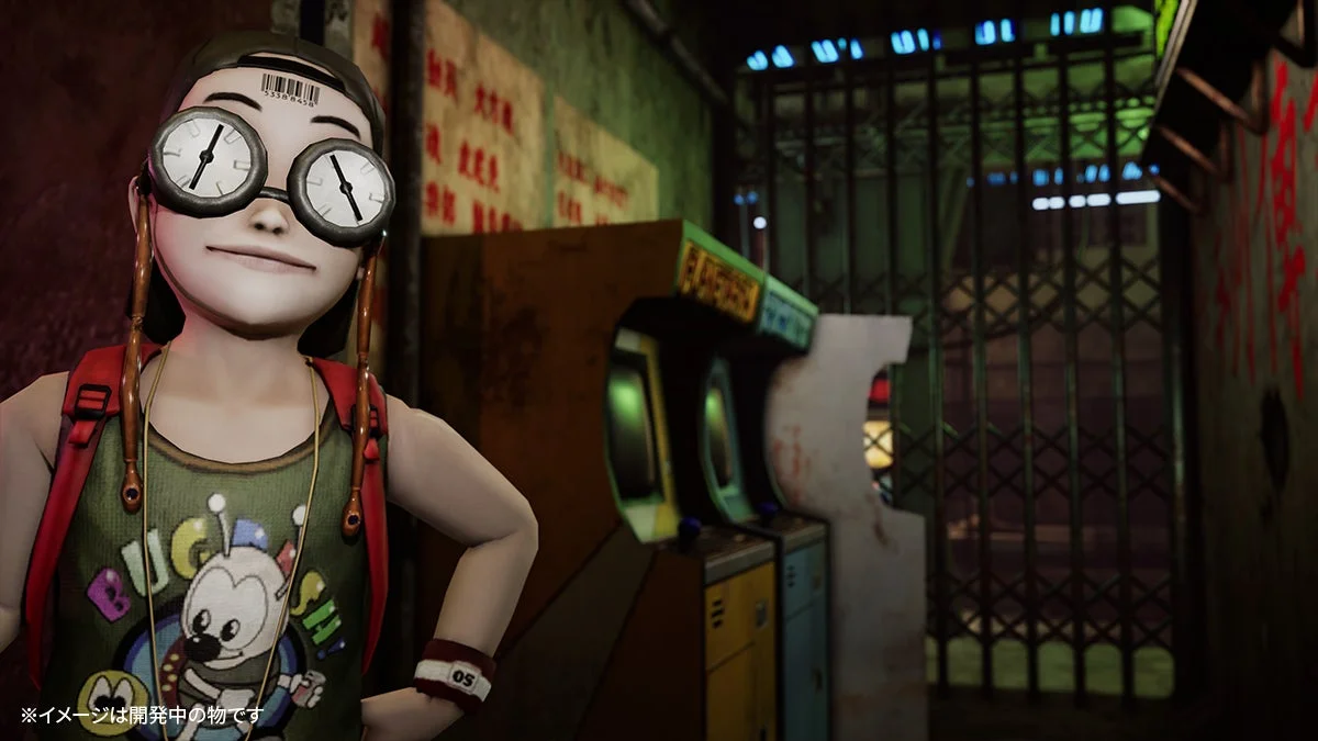 クーロンズゲートSuzakuに登場する少女キャラクターと街の風景