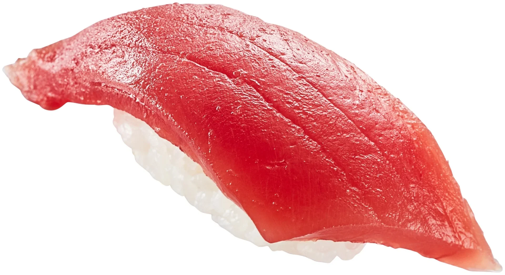 かっぱ寿司「みなみ鮪赤身」一貫。