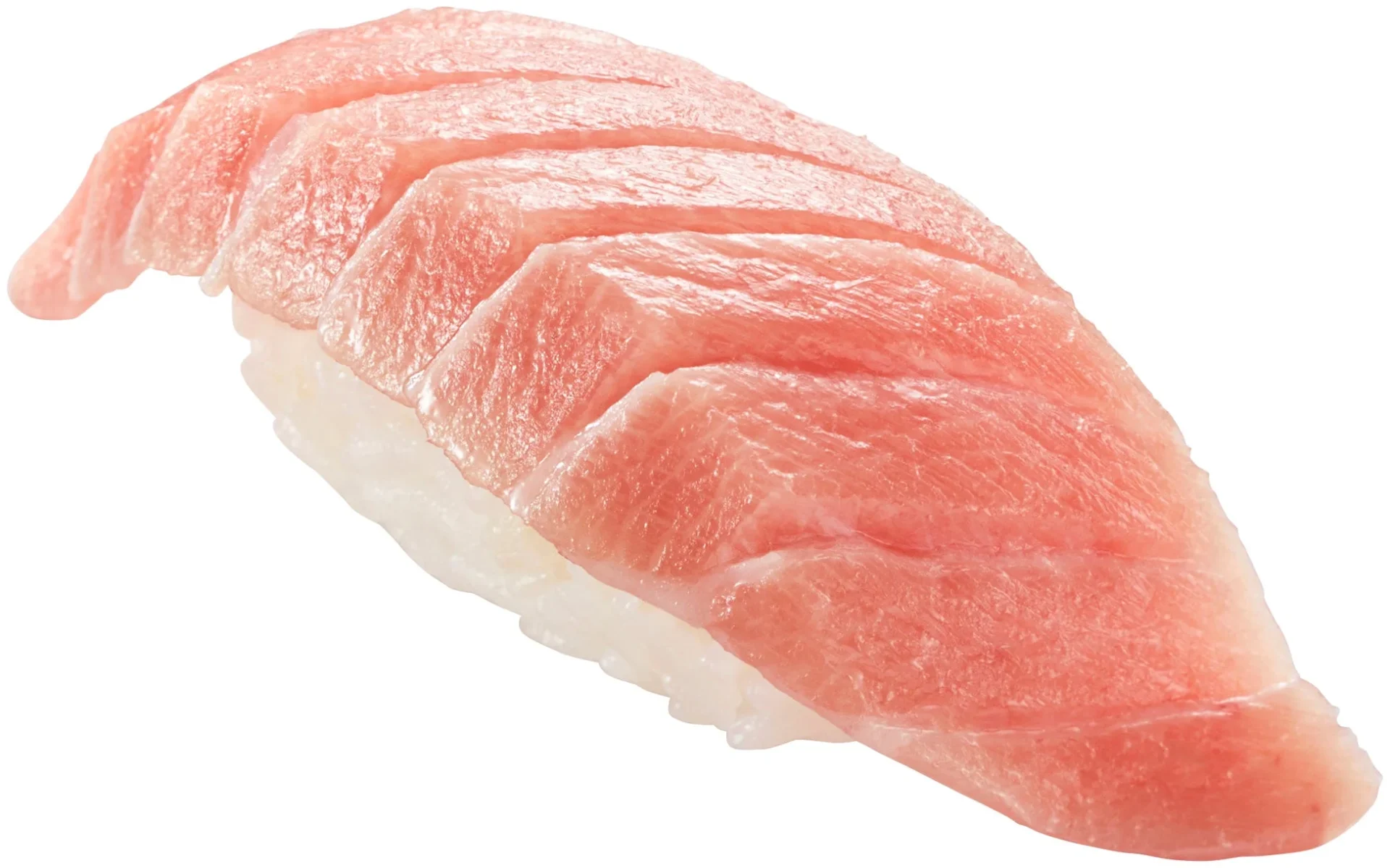 かっぱ寿司「みなみ鮪大とろ」一貫。