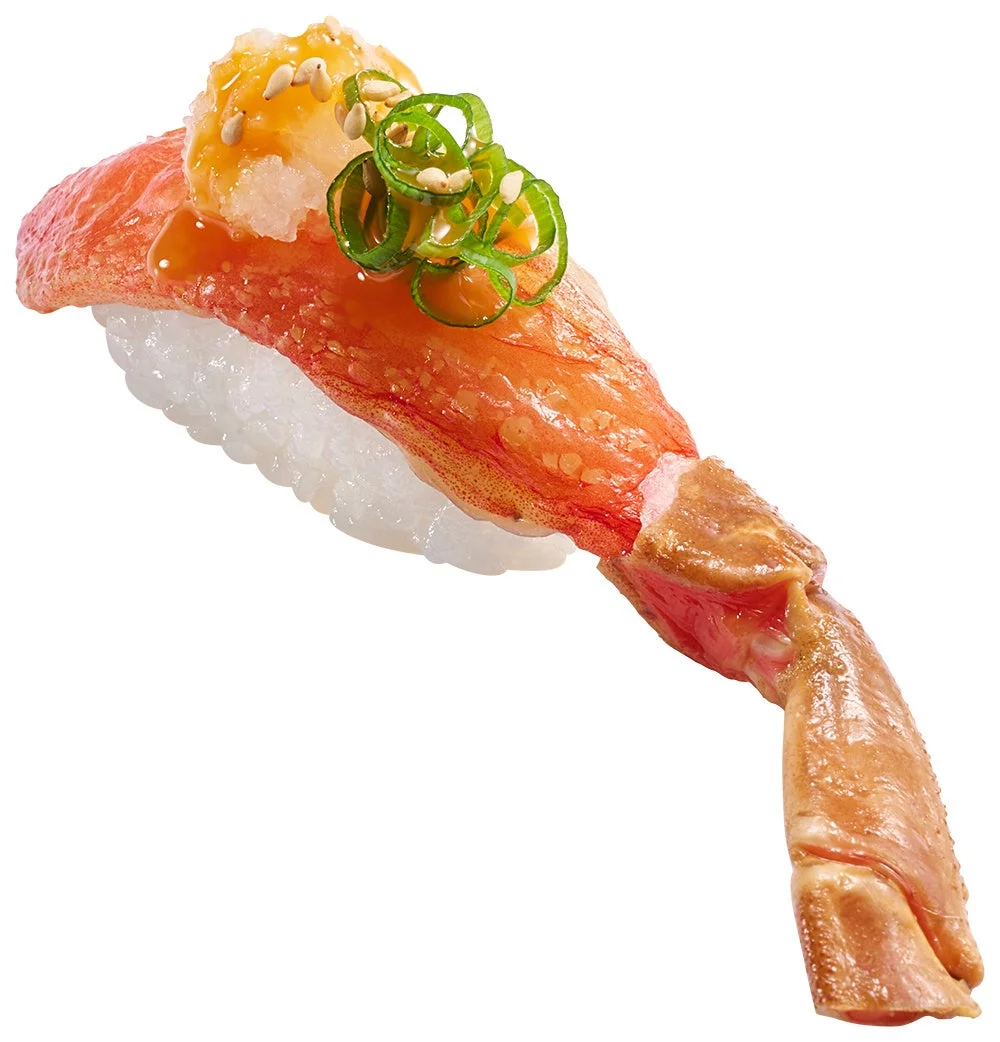 きまぐれクック監修のカンジャンケジャンを再現した創作すし