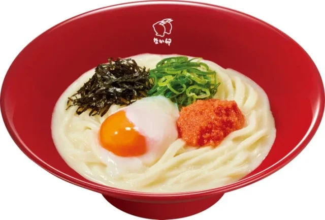 なか卯 温たま明太クリームうどん