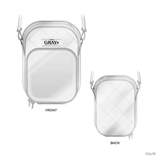 「GRAY×ACCENT」ショルダーポーチ(フロントとバック)