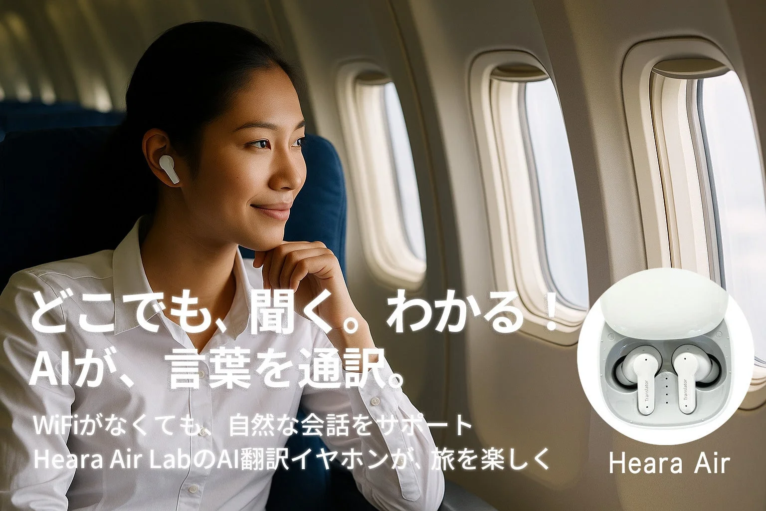 144言語対応のAI翻訳イヤホン「Heara Air」正式発表！　11月8日よりクラウドファンディング開始