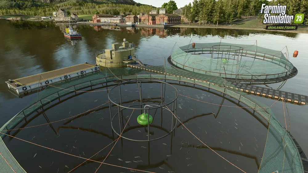 「Highlands Fishing」で導入される水産養殖施設