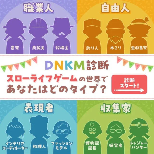 『Dinkum』の「DNKM診断」であなたの島ライフタイプを診断