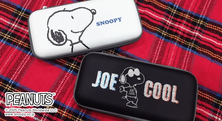スヌーピーデザインのSwitch2用ポーチが登場！　2025年11月下旬発売予定