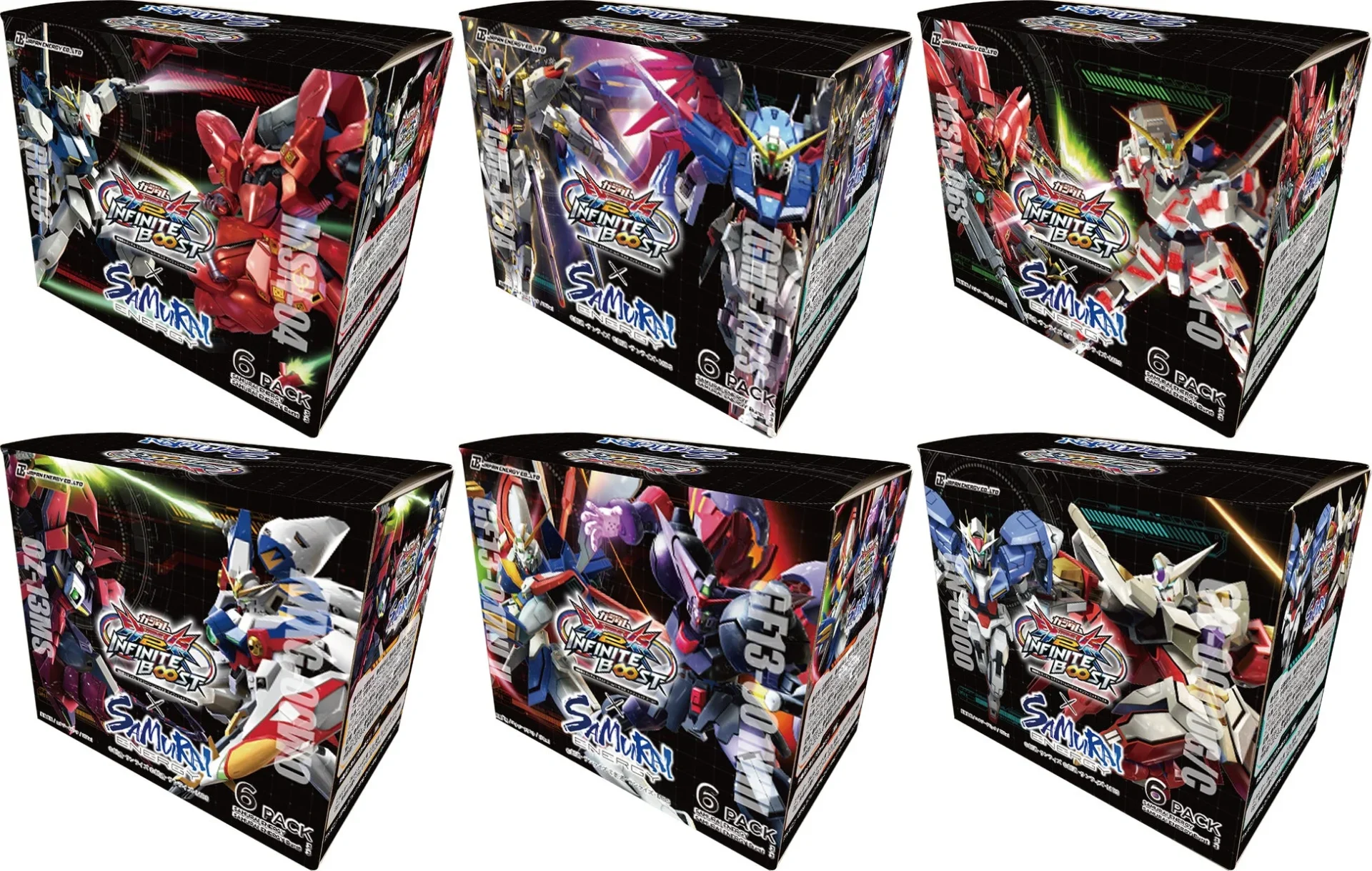 ガンダムVS.シリーズをテーマにした6種類のオリジナルコラボ缶ボックスデザイン