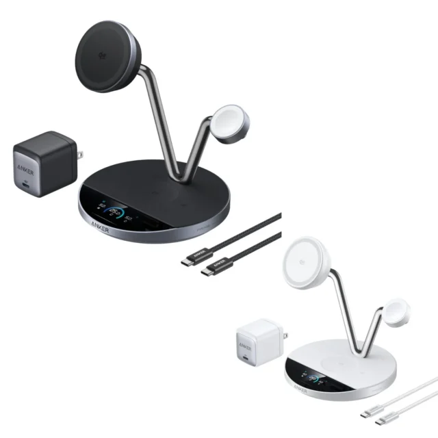 Anker Prime Wireless Charging Stationのブラックとホワイト