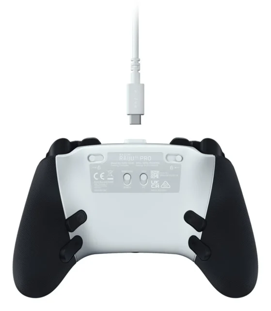 Razer Raiju V3 Proホワイトエディションの背面