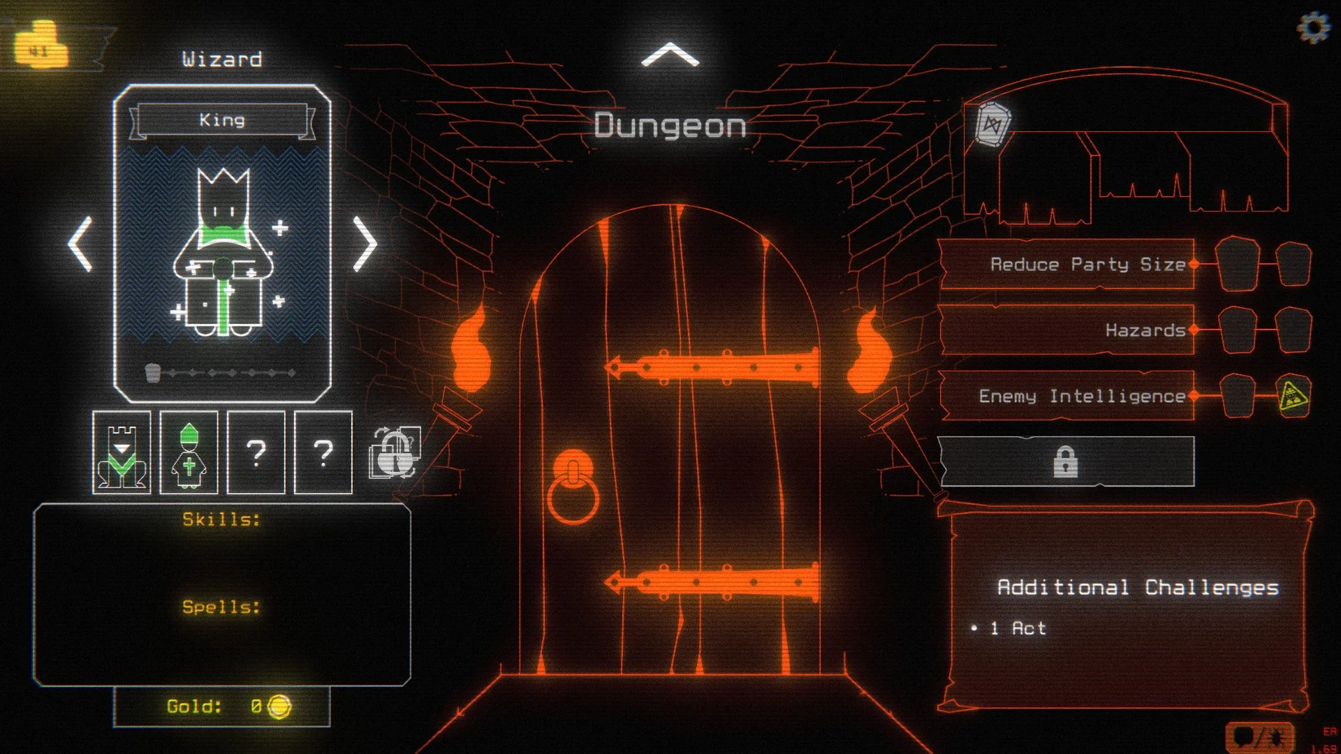 Below the Crownのダンジョン選択画面