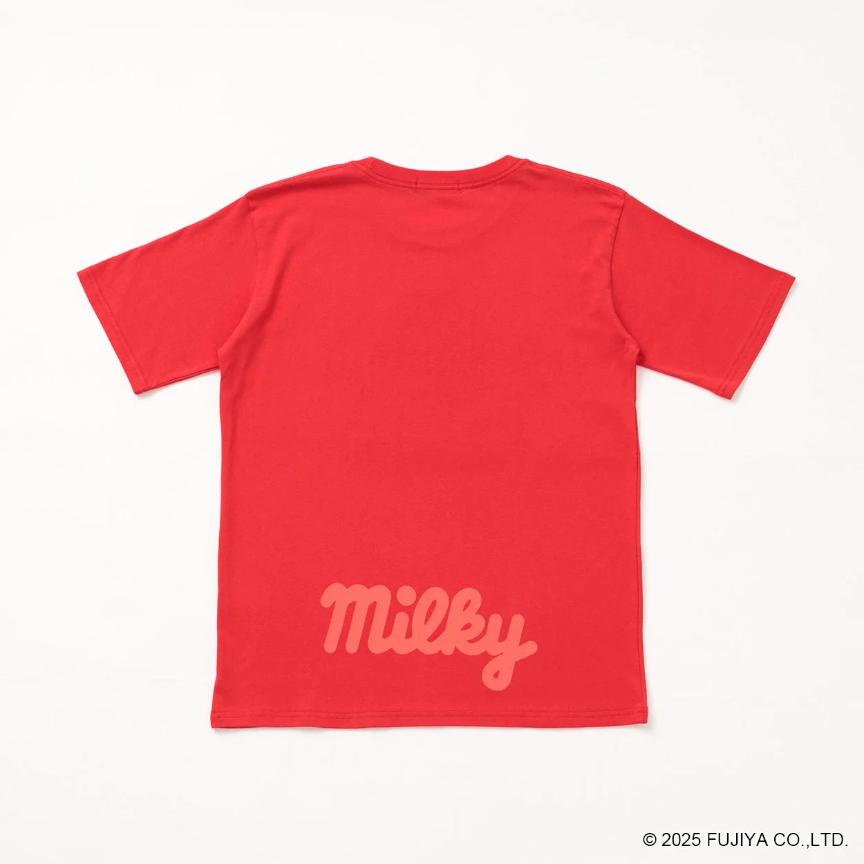 不二家ミルキー背面デザインの復刻企業コラボTシャツ