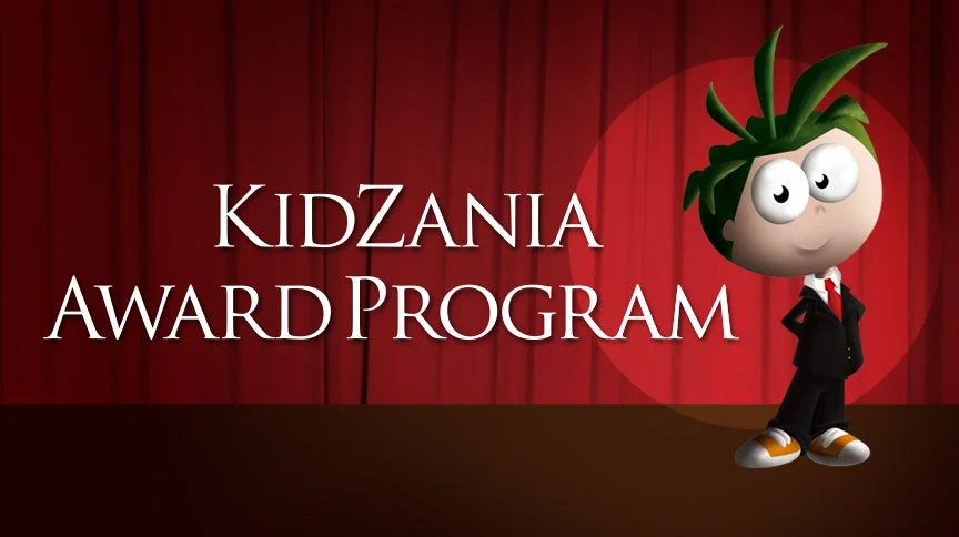 KIDZANIA AWARD PROGRAMのロゴとキャラクター