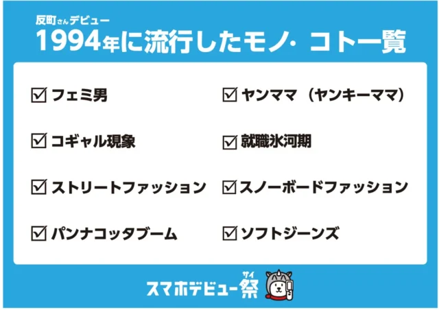 反町隆史さんデビュー当時の1994年に流行したモノ・コト一覧