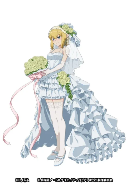 「ダンまち」コラボで登場するリューのウェディングドレスイラスト