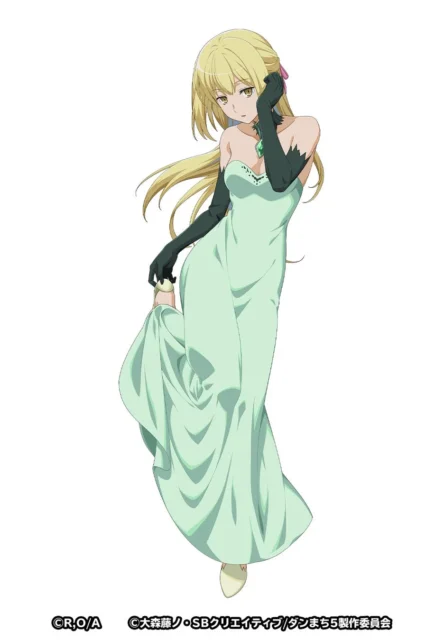 「ダンまち」コラボで登場するアイズのドレスイラスト