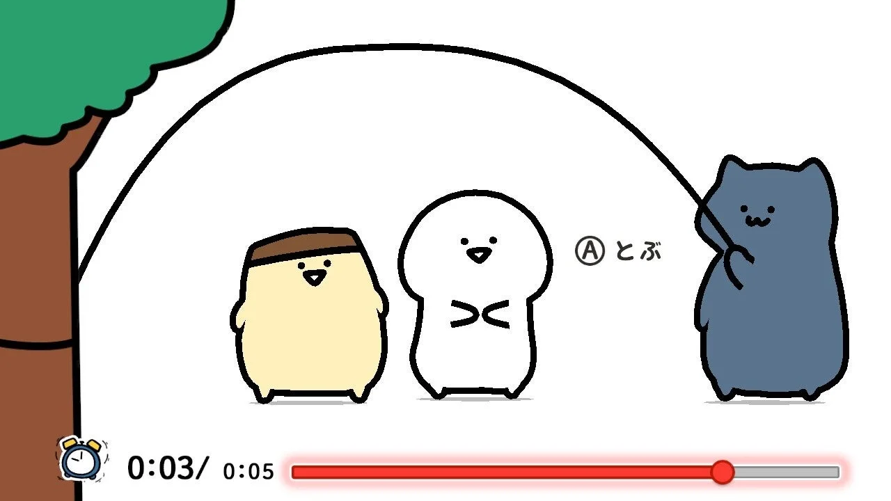 プチゲーム「縄跳びを続けて」のゲーム画面
