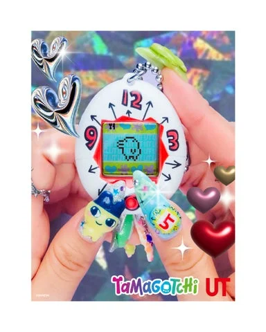 手に持ったUTオリジナルたまごっちのイメージ