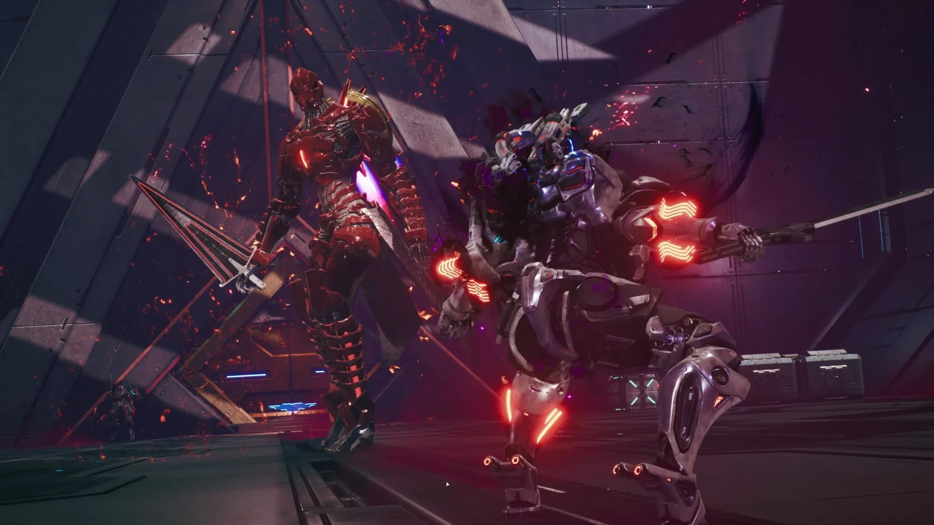 『DAEMON X MACHINA TITANIC SCION』のアーセナル同士の激しい戦闘