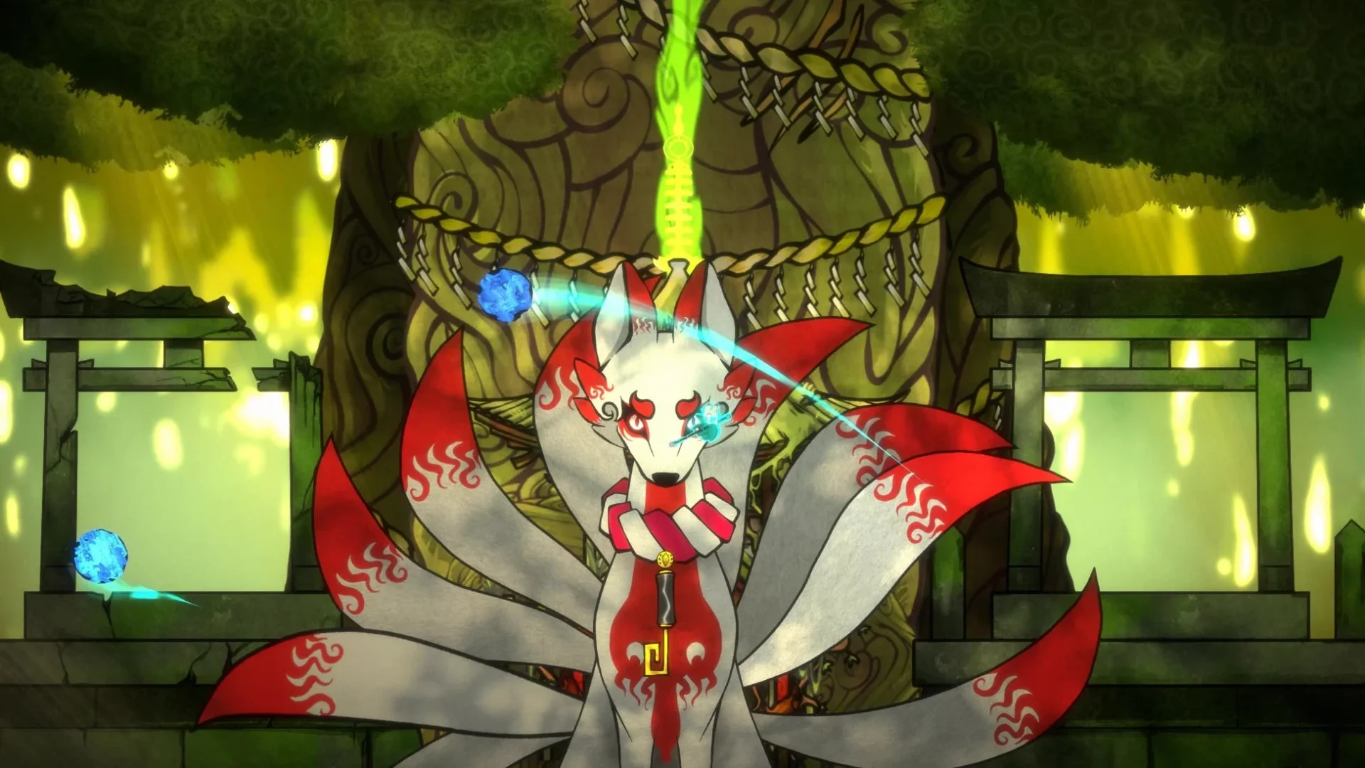 空中を華麗に舞う「ヒット＆フロー」アクションのゲームプレイ画面