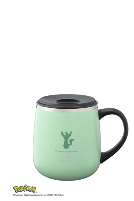 リーフィアデザインの蓋つきステンレスマグ short グリーン