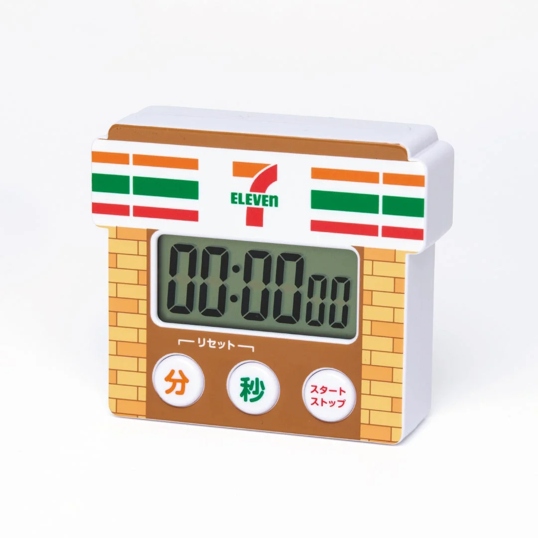 セブン‐イレブンの店舗をイメージしたキッチンタイマー(斜めから)