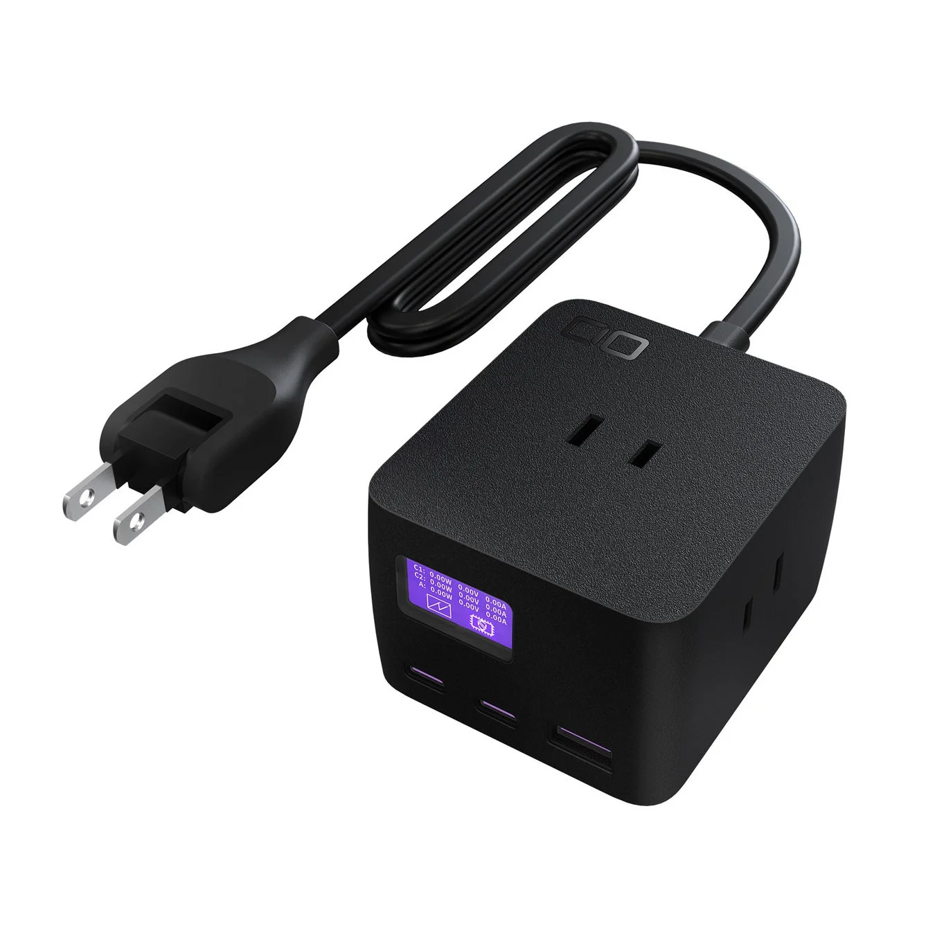 スクリーン付き卓上USB延長電源タップ Polaris CUBE DESK