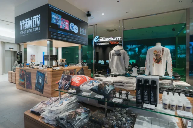 大阪で開催された『Escape from Tarkov』POP-UP STOREの店内