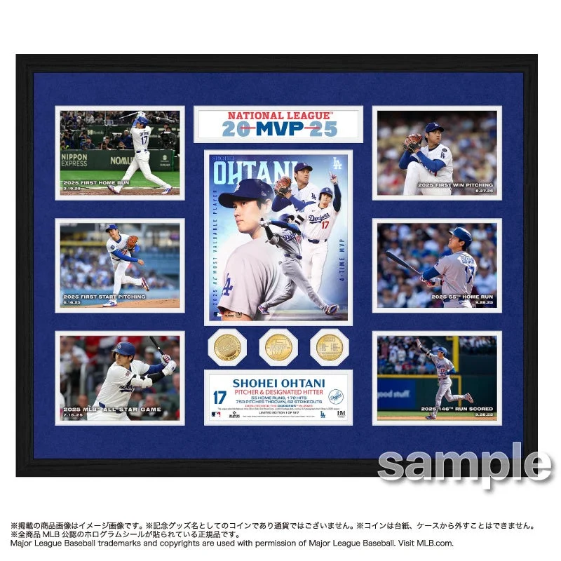 大谷翔平2025NL MVP受賞記念プレミアムメガフォトミントの全体像