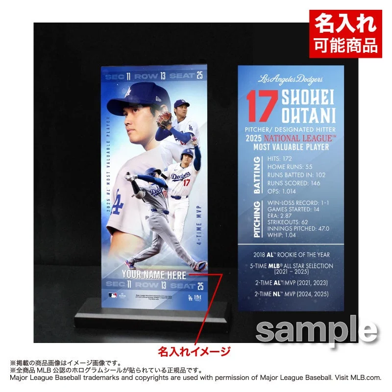大谷翔平2025NL MVP受賞記念BIGアクリルスタンドの画像