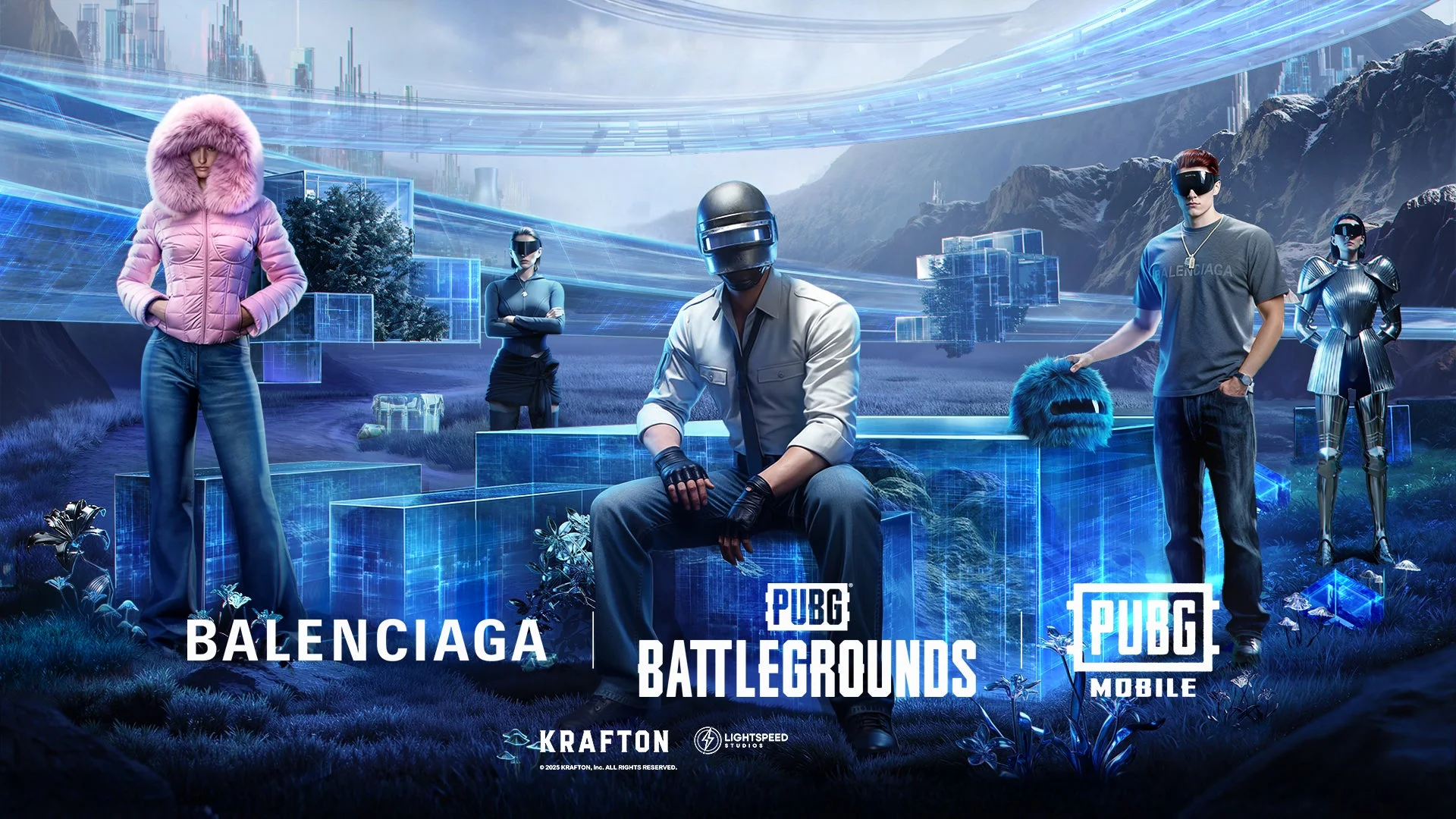 PUBG MOBILEとBALENCIAGAのコラボレーション冬コレクションビジュアル