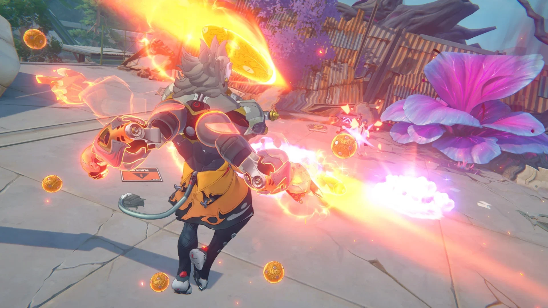 盤岳の炎属性攻撃シーン