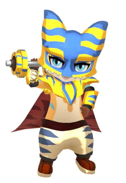 イベント報酬「ネコ・デ・レックスマスク」を着用したアイルー