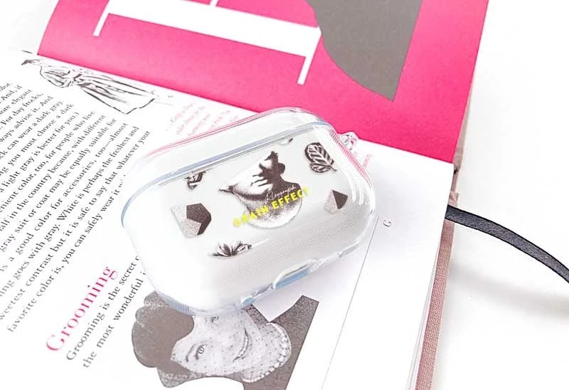 AirPods Pro 3用オリジナルソフトケースのデザイン例（上から）