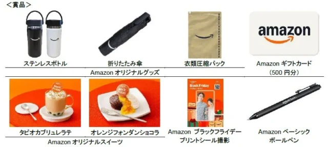 Amazon Black Friday Market抽選会の賞品一覧