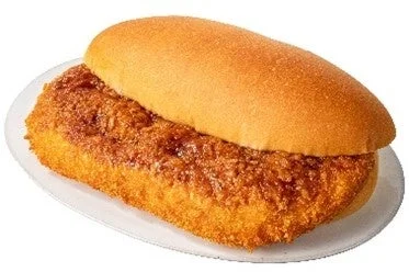 パンから大きくはみ出した特大コロッケが特徴のコロッケパン